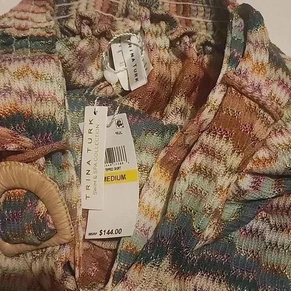 TRINA TURK CROCHET BELTED SKIRT - Picture 7 of 7